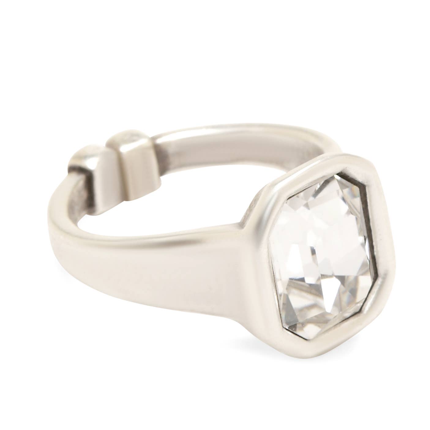 Handmade Brass Ring In Silver Plated - NR6085
