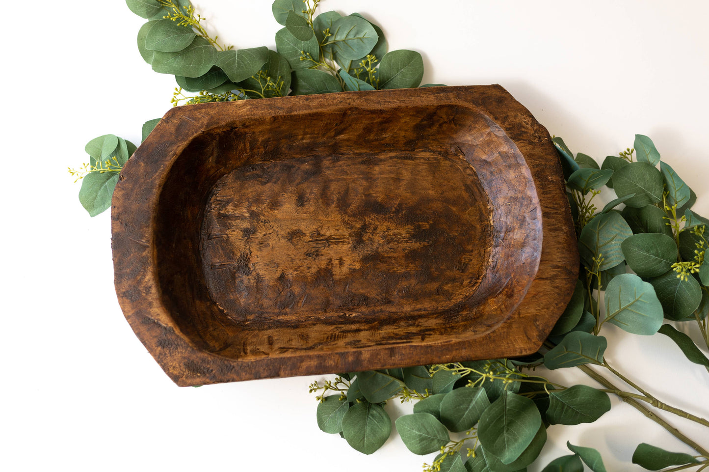 Petite Wood Bowl (9-10") White / 10x6x3