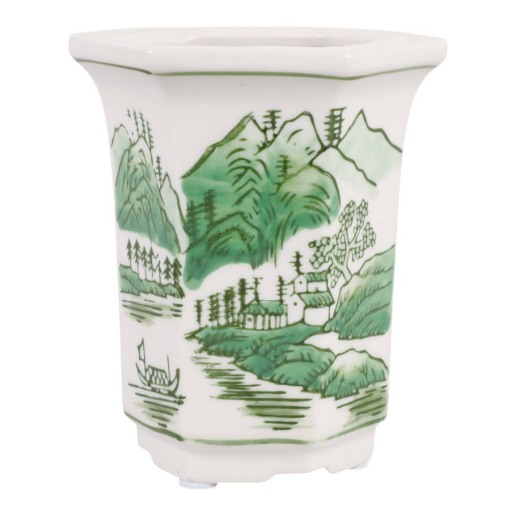 Scented Candle - Sage & Eucalyptus Green Ceramic, 6 Oz