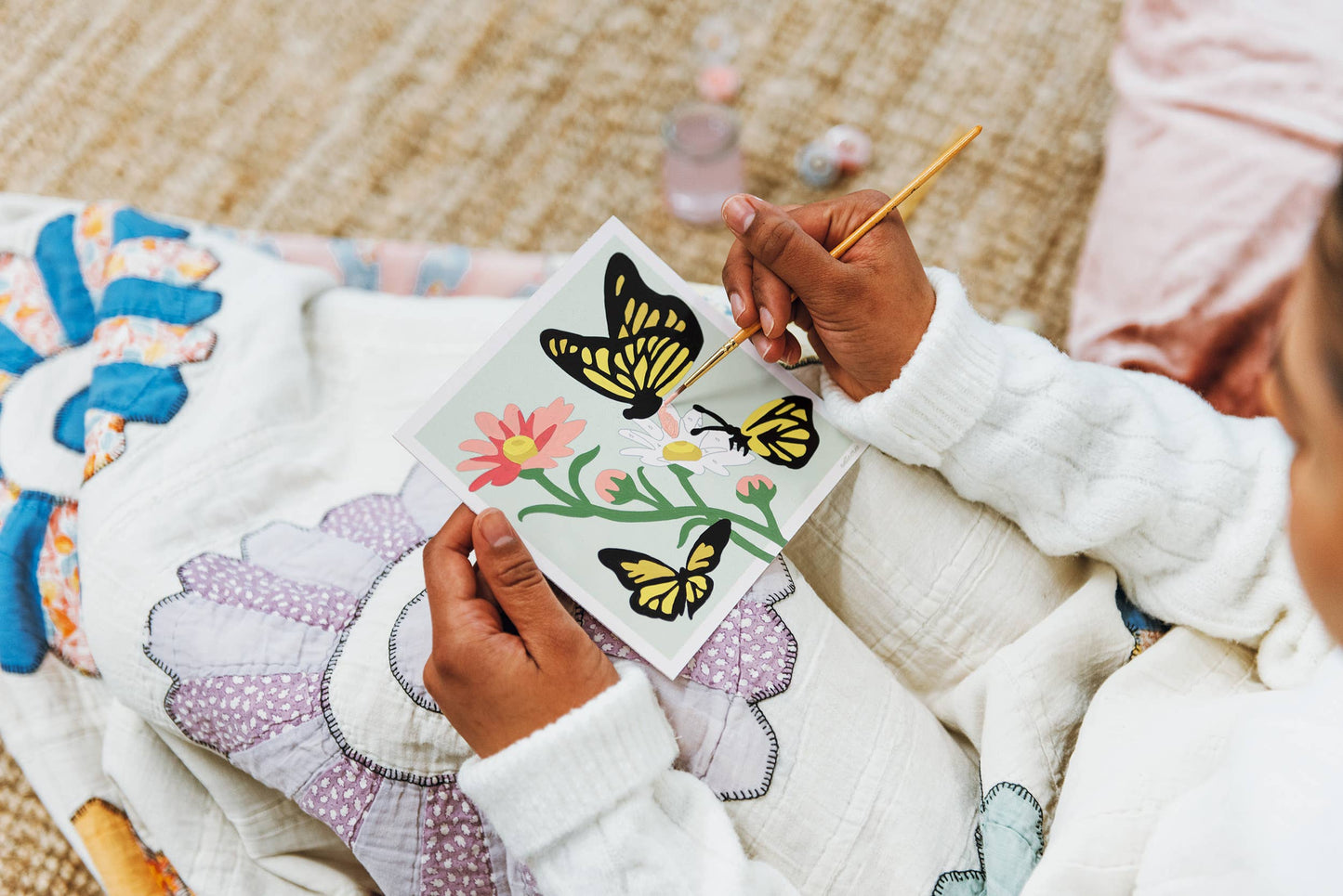 Butterflies (yellow) MINI Paint-by-Number Kit