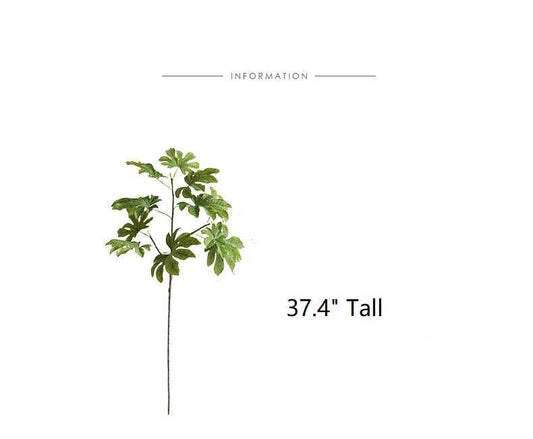 Artificial Octagonal Foliage Branch 37.4" Tall: Three Stems
