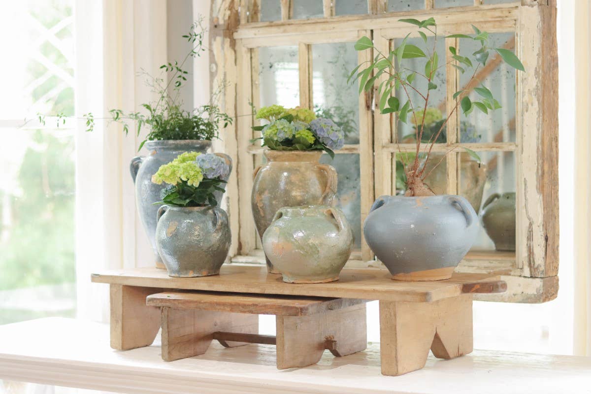 Found Confit Garden Pot, Large, Blue-Green