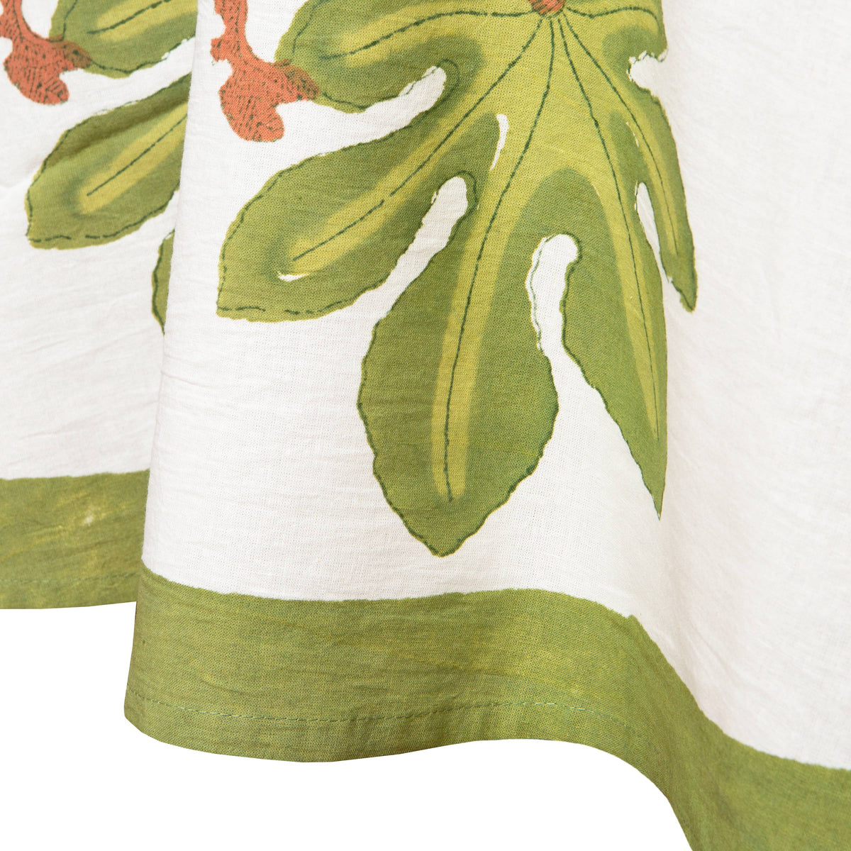 Fig Red& Green | French Tablecloths: 71" x 128"