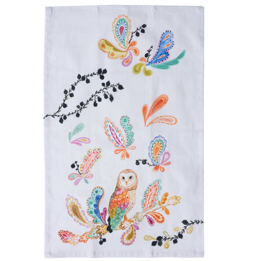 Tea Towel- Paisley Barn Owl