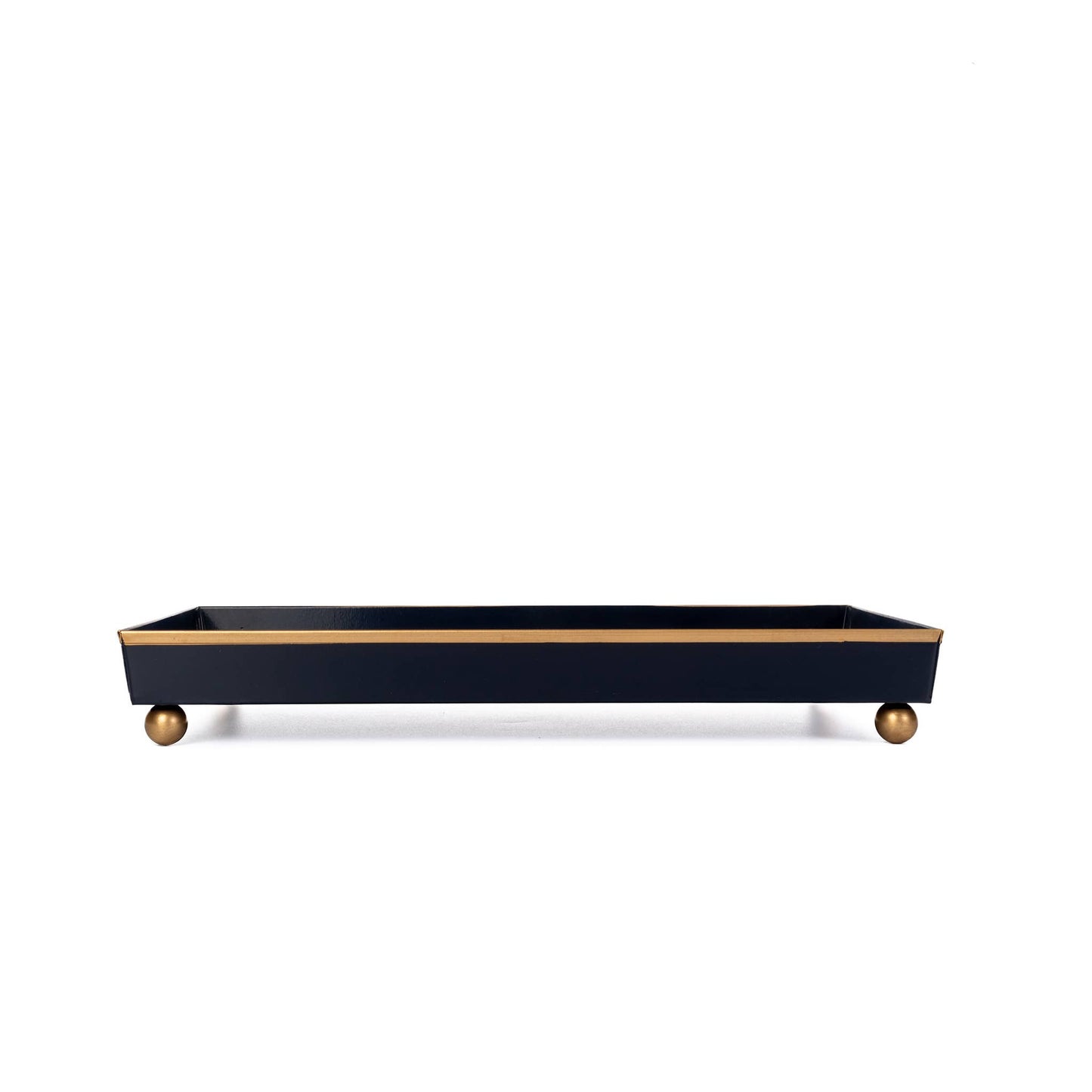 Garden Party Enameled Oliver Tray 8x12: White & Blue