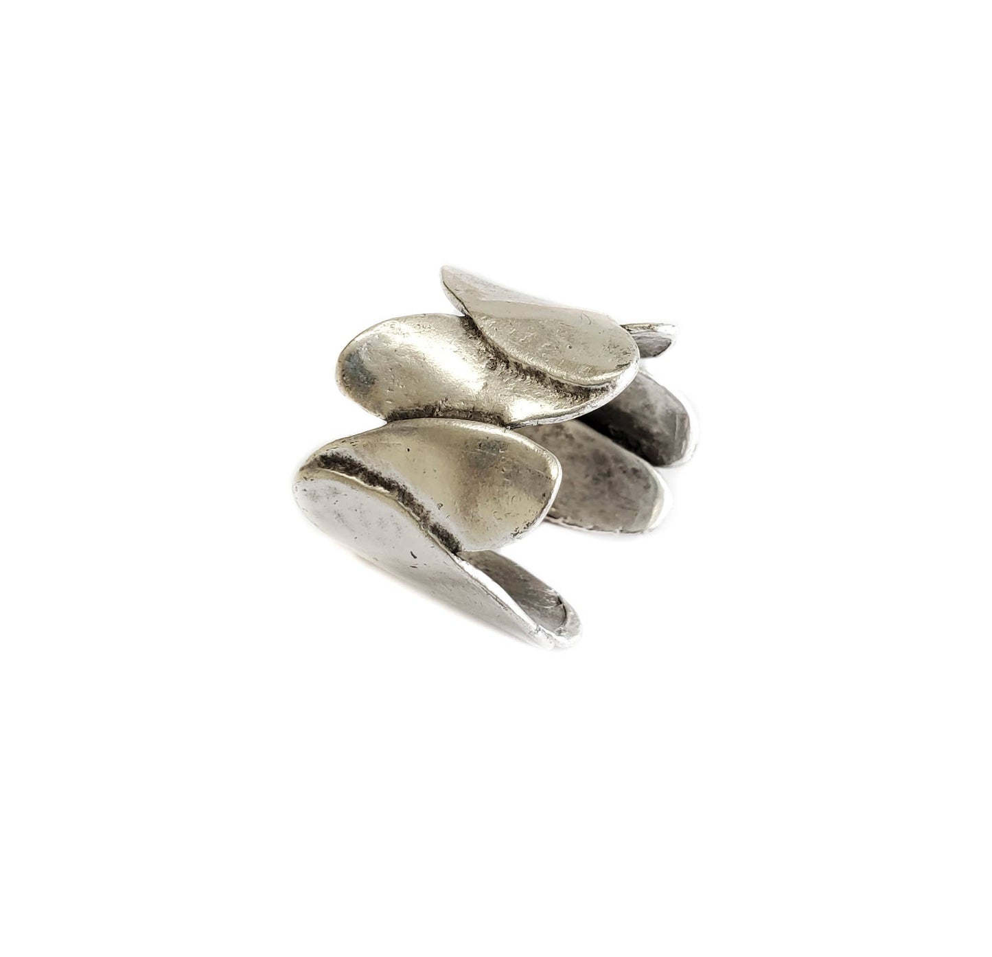 Handmade Brass Ring In Silver Plated - NR6831