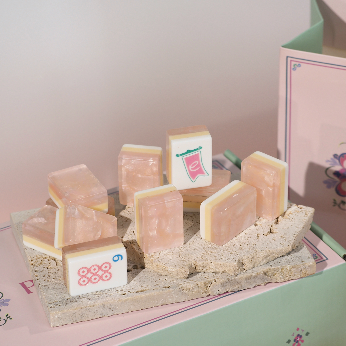Garden Party Mahjong Set - Blush Pearl 02-01