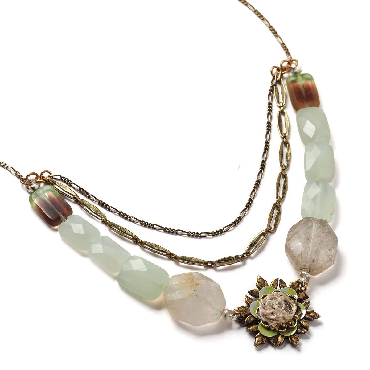 Soft Pistachio Layered Necklace