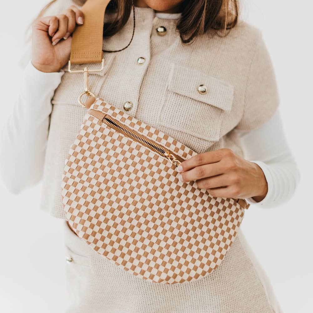Westlyn Woven Bum Bag *NEW COLORS ADDED*: Checkered Emerald