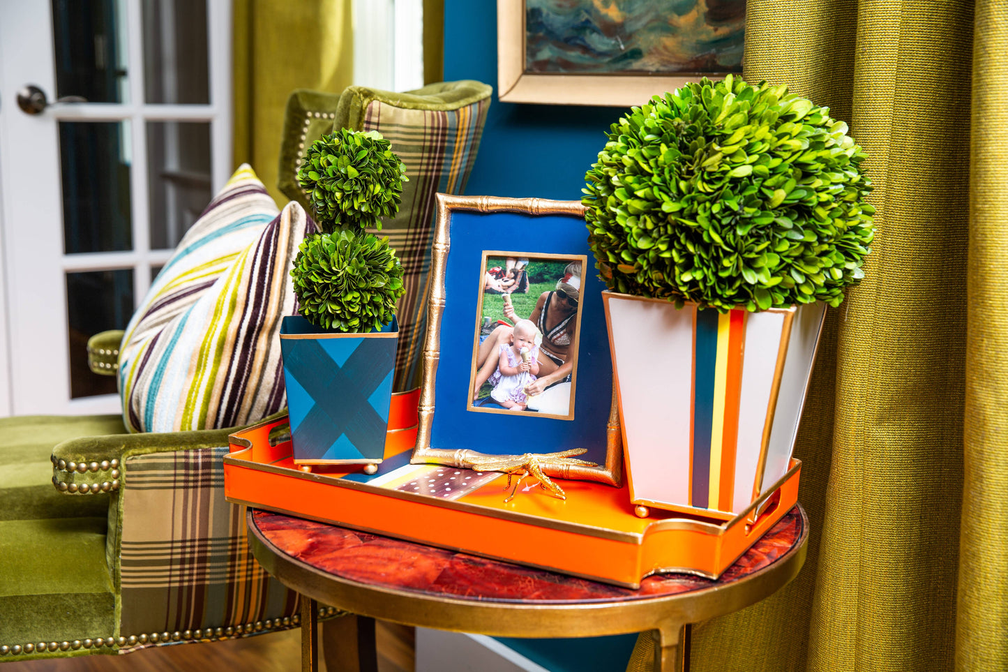 Gracie Chang Mai Photo Frame: Blue / 5 x 7