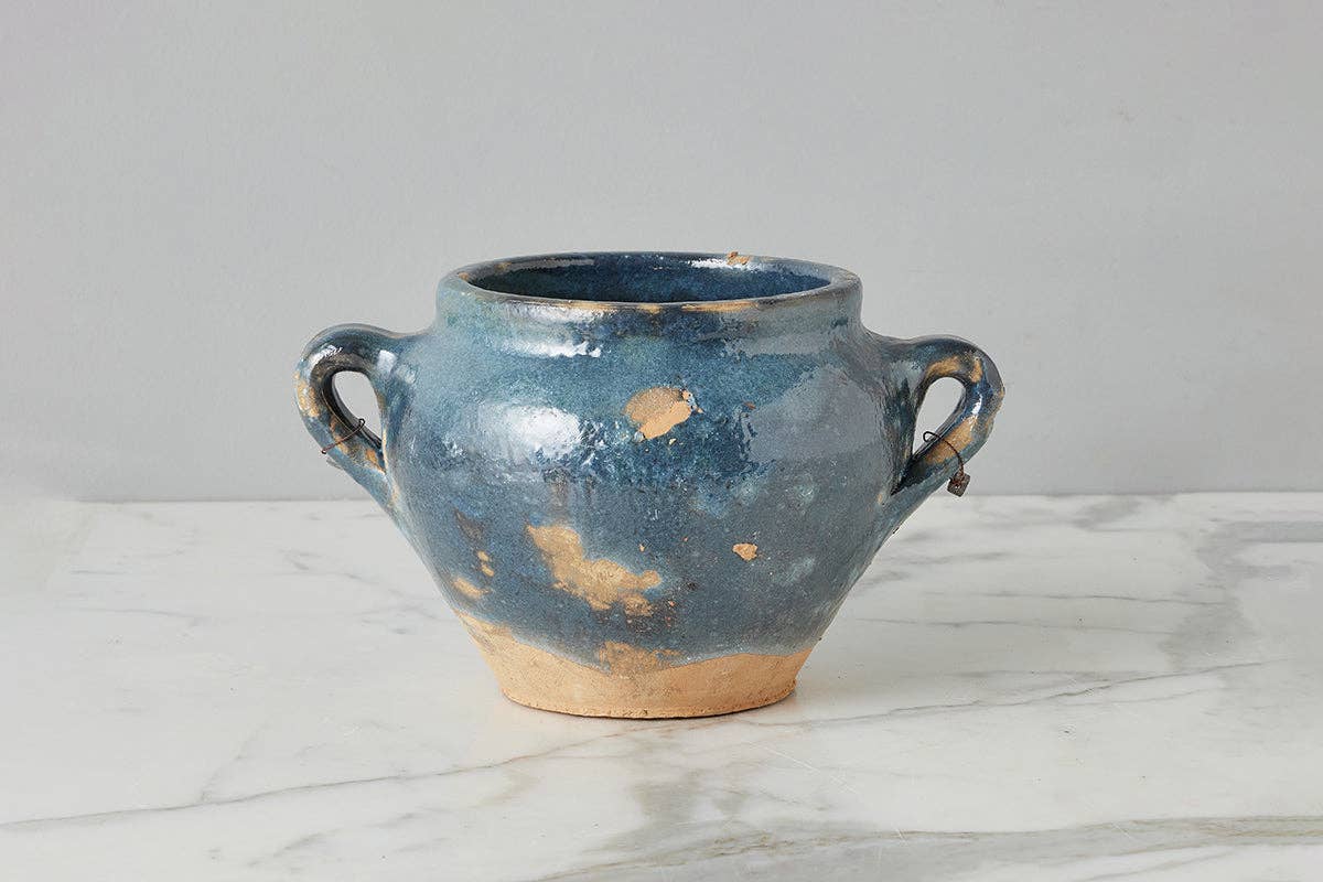 Found Confit Garden Pot, Small, Blue/Green