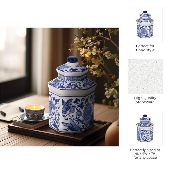 Scented Candle - Sandalwood Myrrh Soy Wax Chinoiserie, 6 Oz.