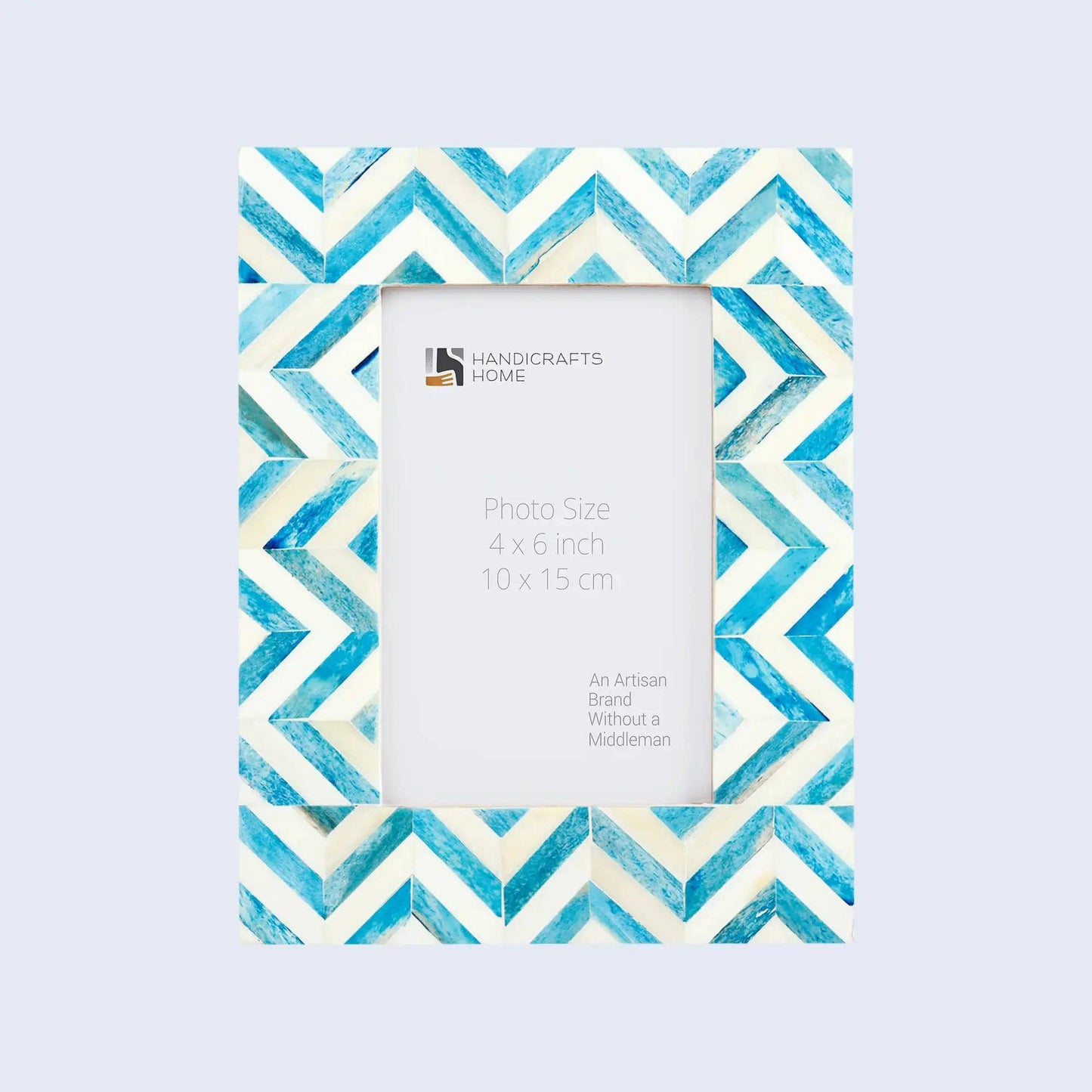 Picture Frame Zig Zag Herringbone, 4x6, 4 Colors: Turq