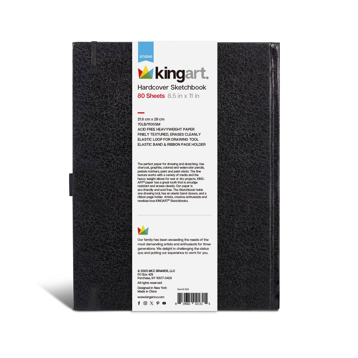 Hardcover Sketchbook - 8.5” x 11" - 80 Sheets