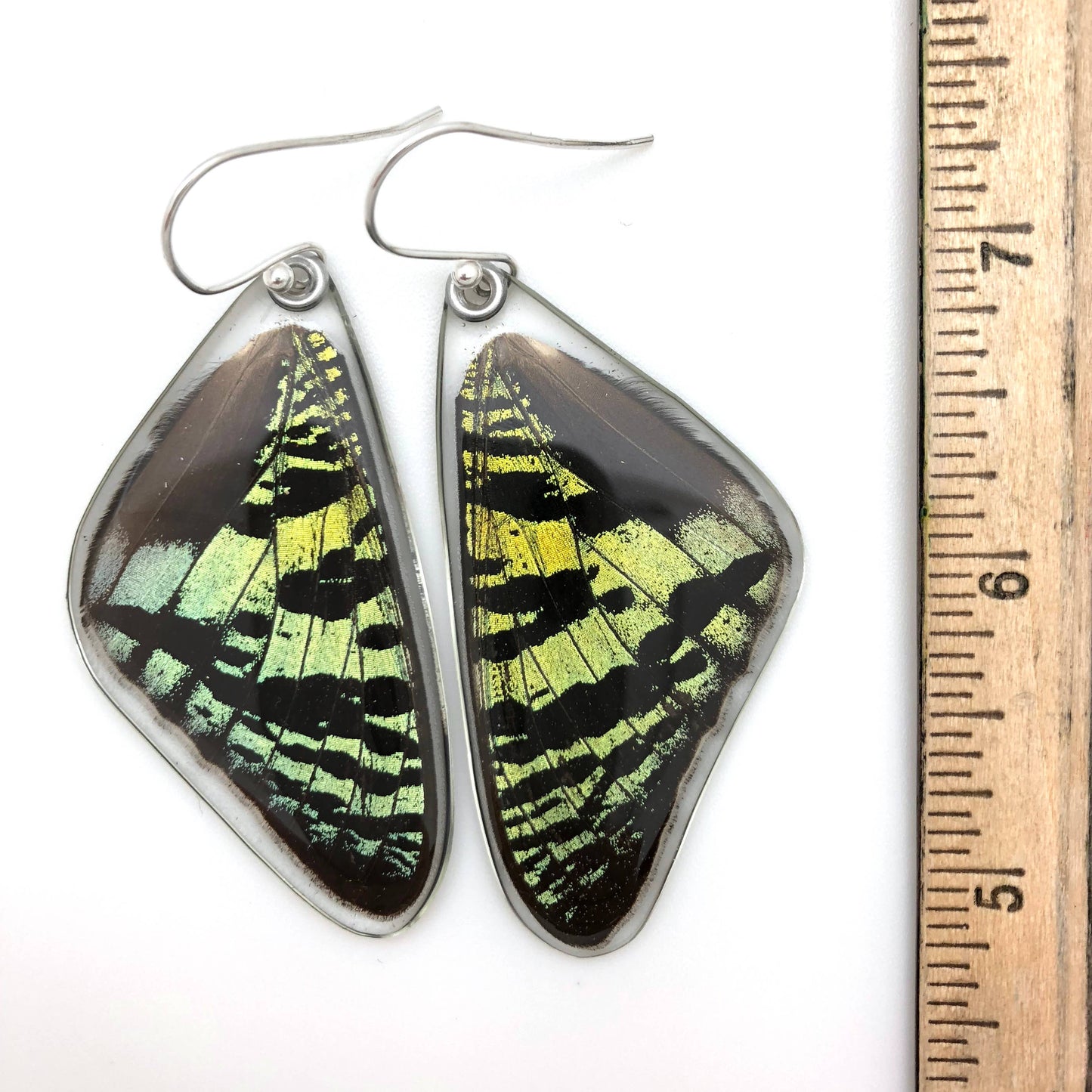 0055 Sunset Moth Earrings, Top Wing: Regular