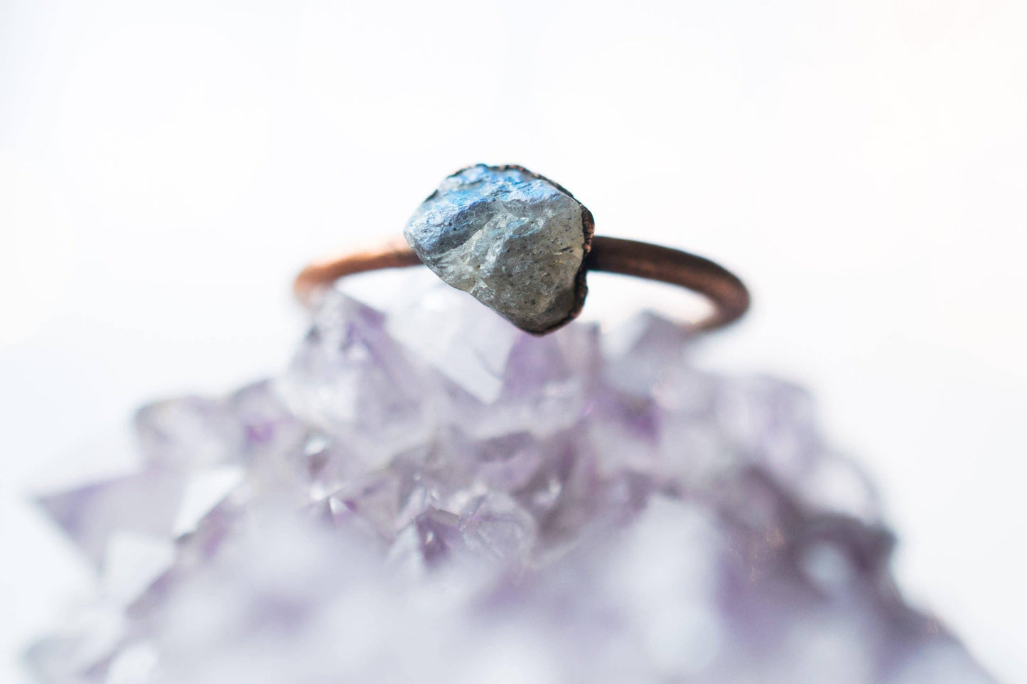 Handmade Labradorite Ring: 7.5