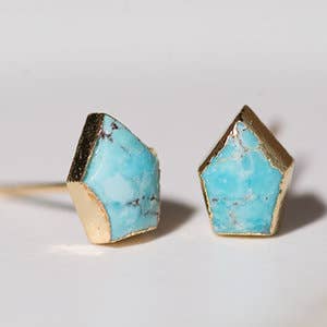 Turquoise Shield Studs