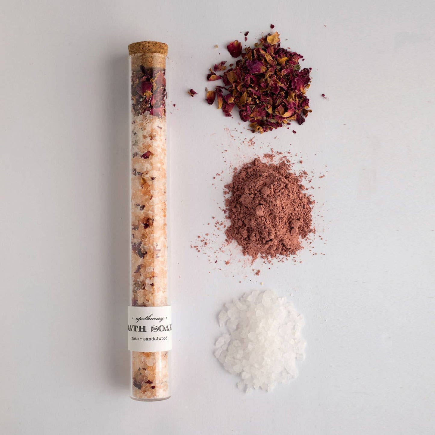 Rose Sandalwood Bath Soak Tube | salts garden gift spa tea