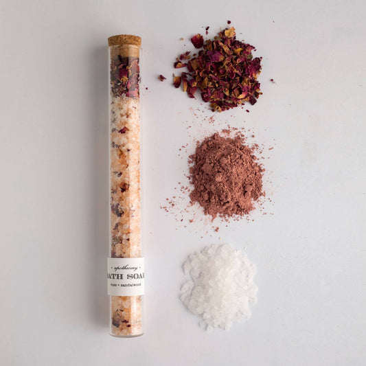Rose Sandalwood Bath Soak Tube | salts garden gift spa tea