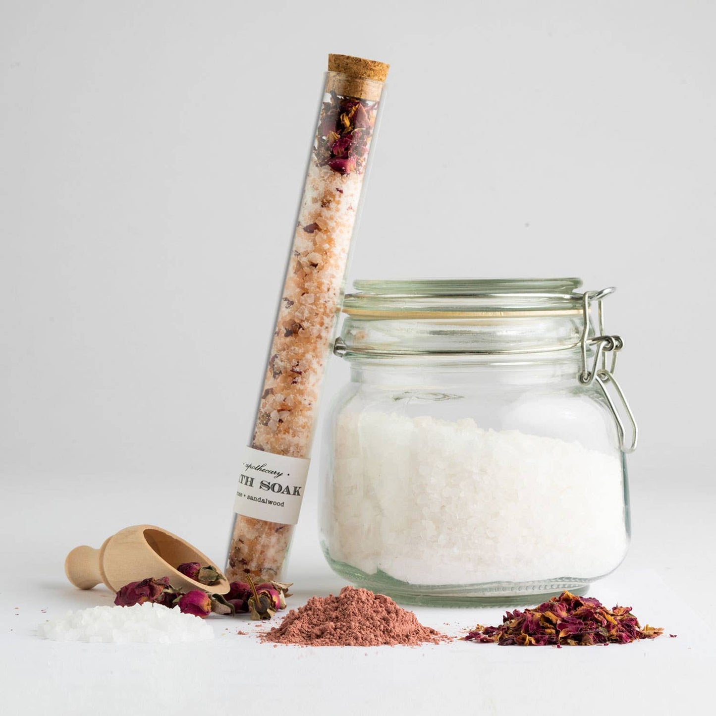 Rose Sandalwood Bath Soak Tube | salts garden gift spa tea