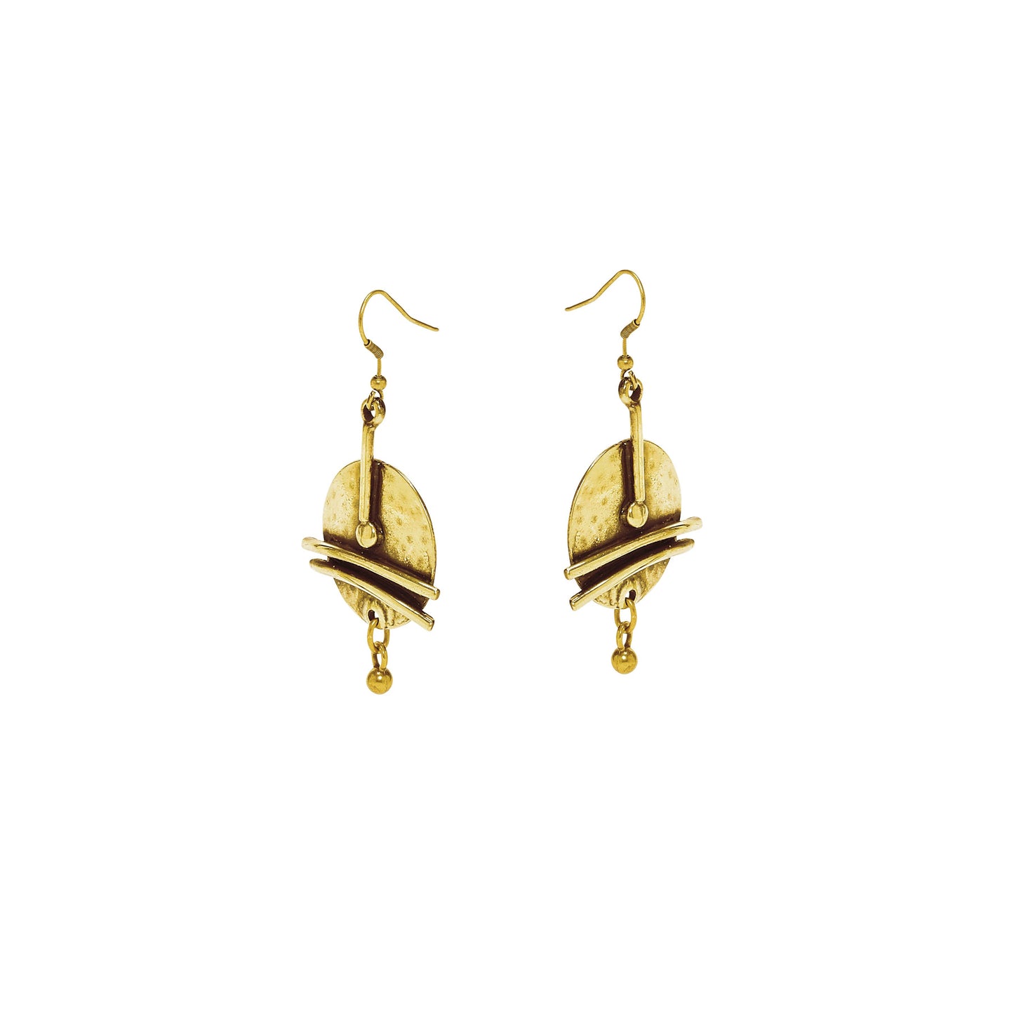 Handmade Pewter Earrings - KU152 BRONZE