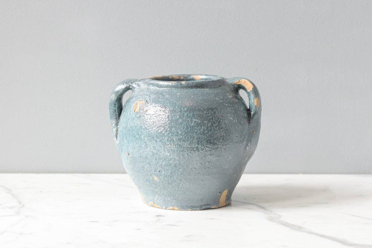 Found Confit Garden Pot, Large, Blue-Green