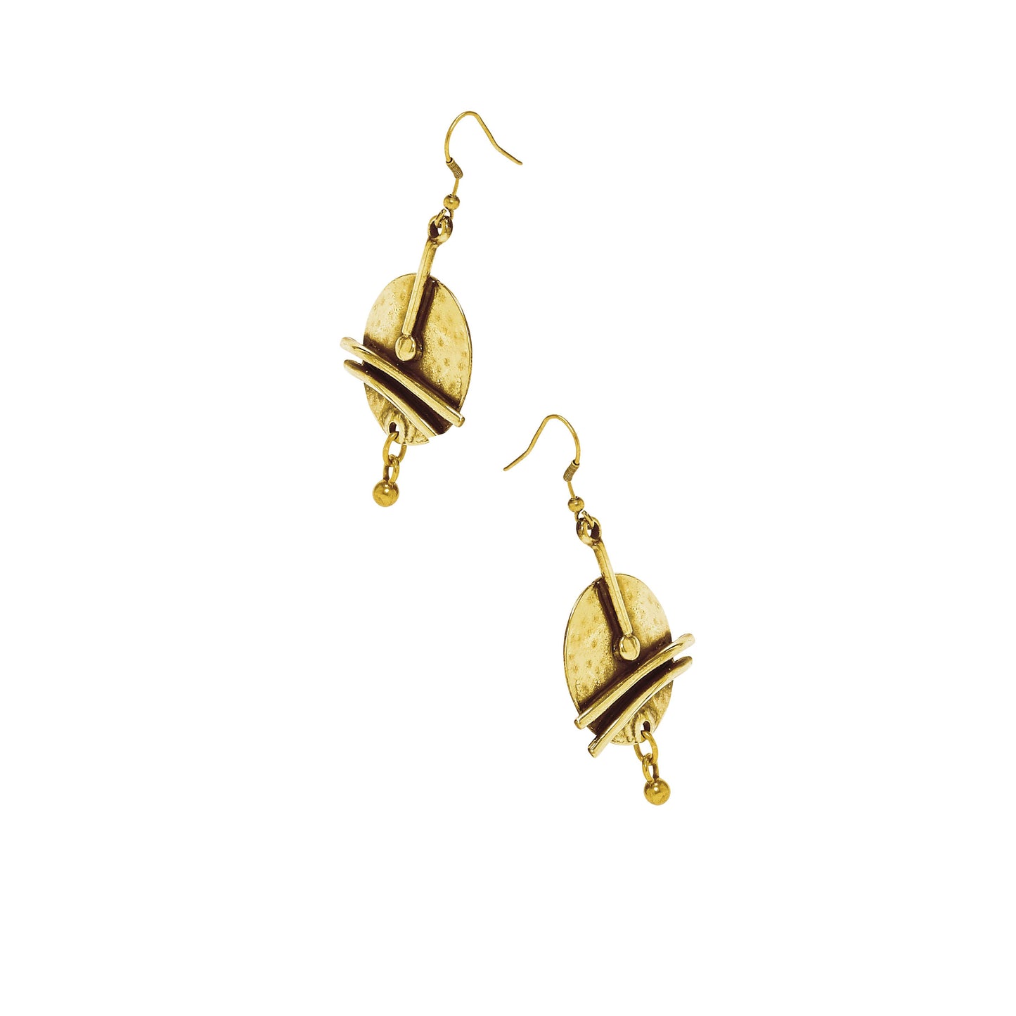 Handmade Pewter Earrings - KU152 BRONZE