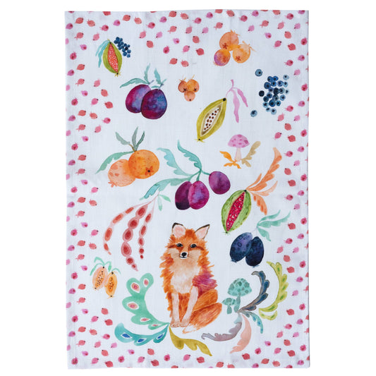 Tea Towel- Fox in the Orchard