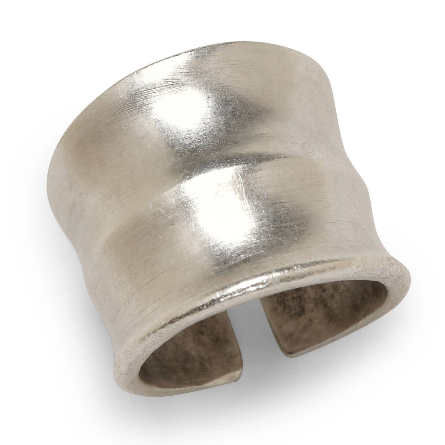 Handmade Brass Ring In Silver Plated - NR6832