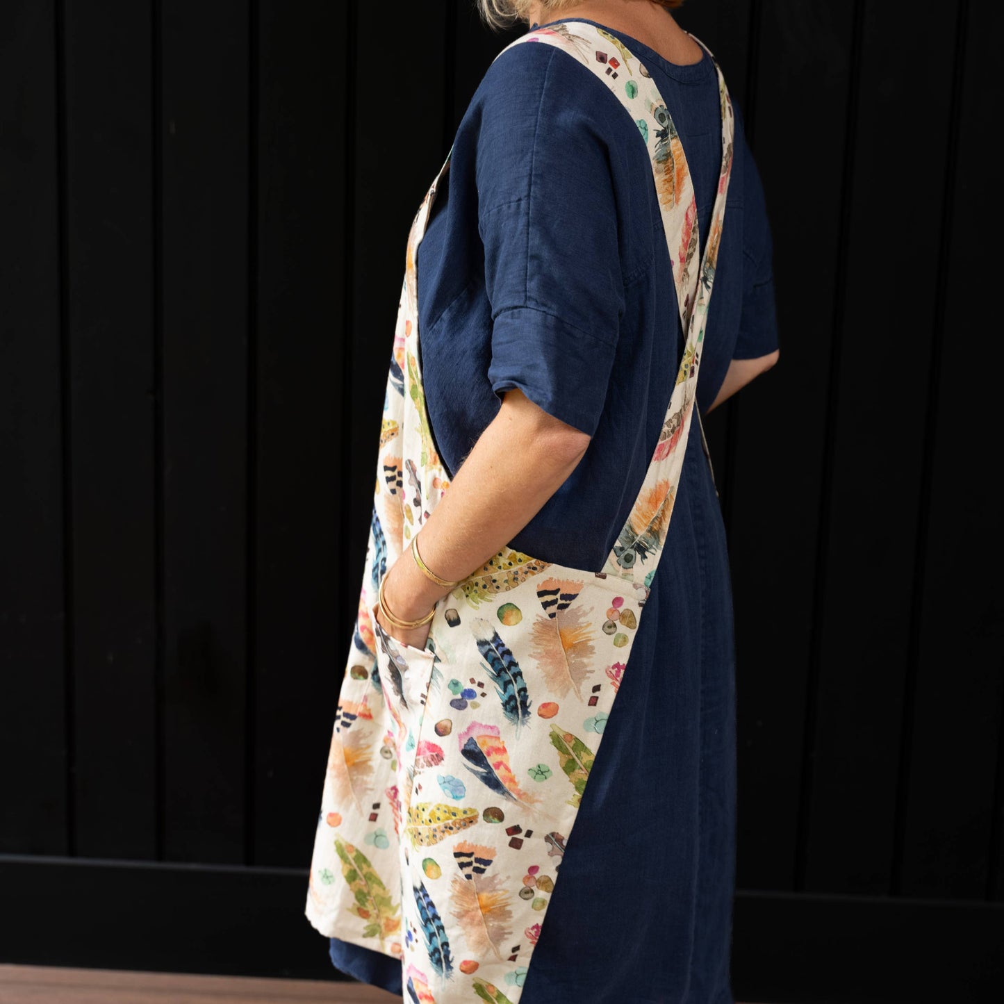 Smock Apron- Feathers