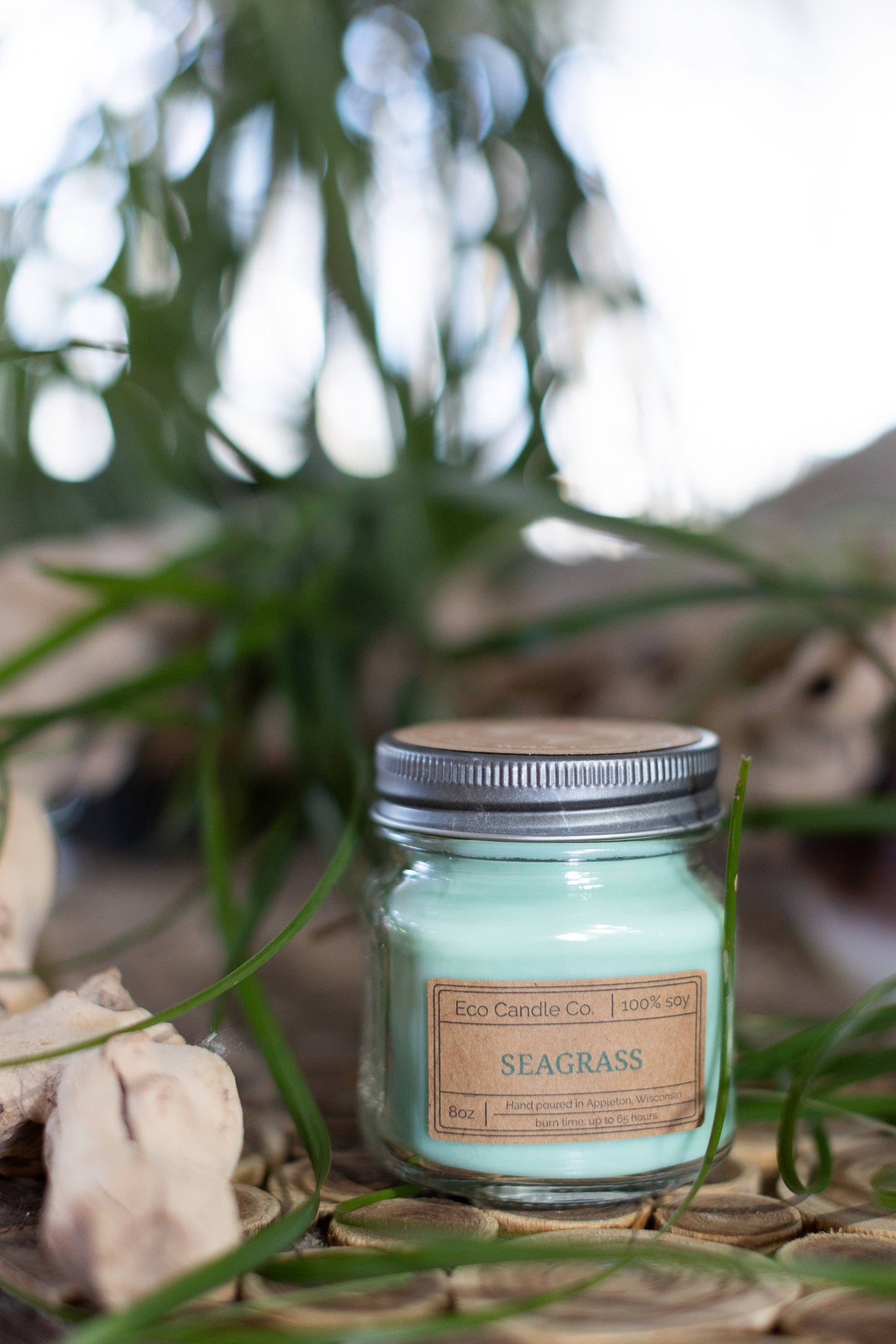 8oz mason SEAGRASS