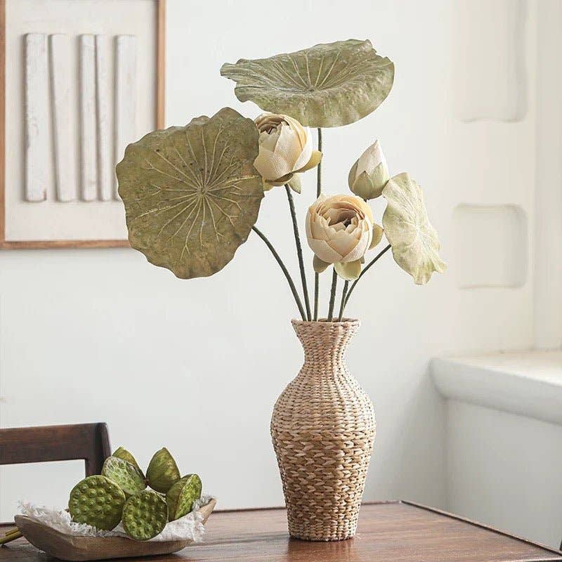 Artificial Rustic Lotus Stem: One Stem / Large