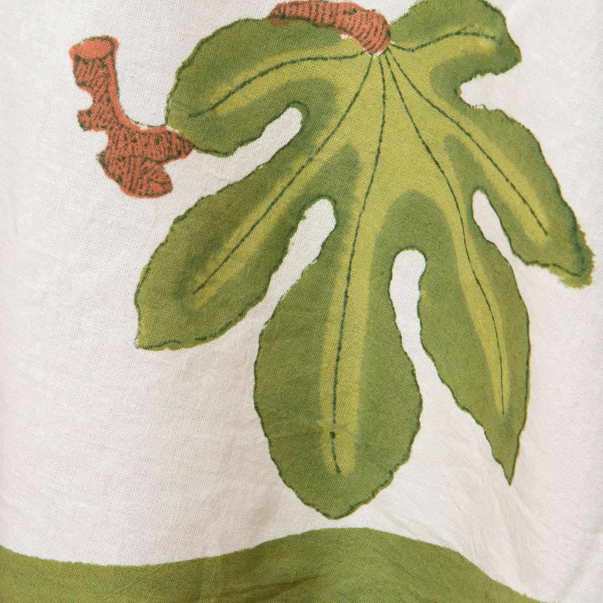 Fig Red& Green | French Tablecloths: 71" x 128"