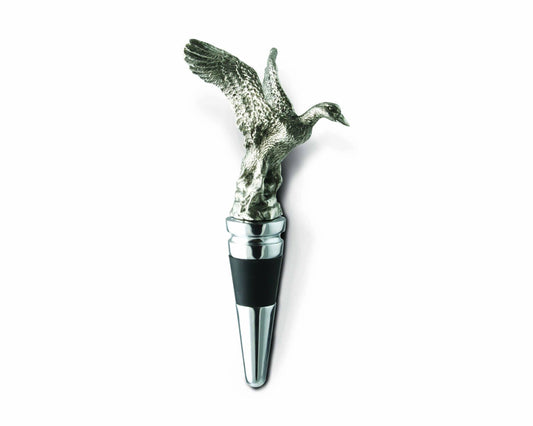 Pewter Flying Duck Bottle Stopper