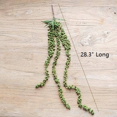Artificial Plant Tear Drop Hanging 28" Long: Three Stems