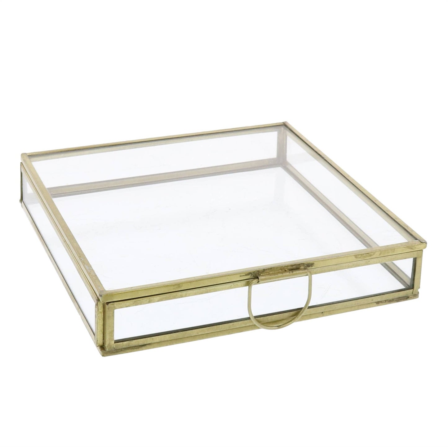 Monroe Flat Square Box - Sm - Brass