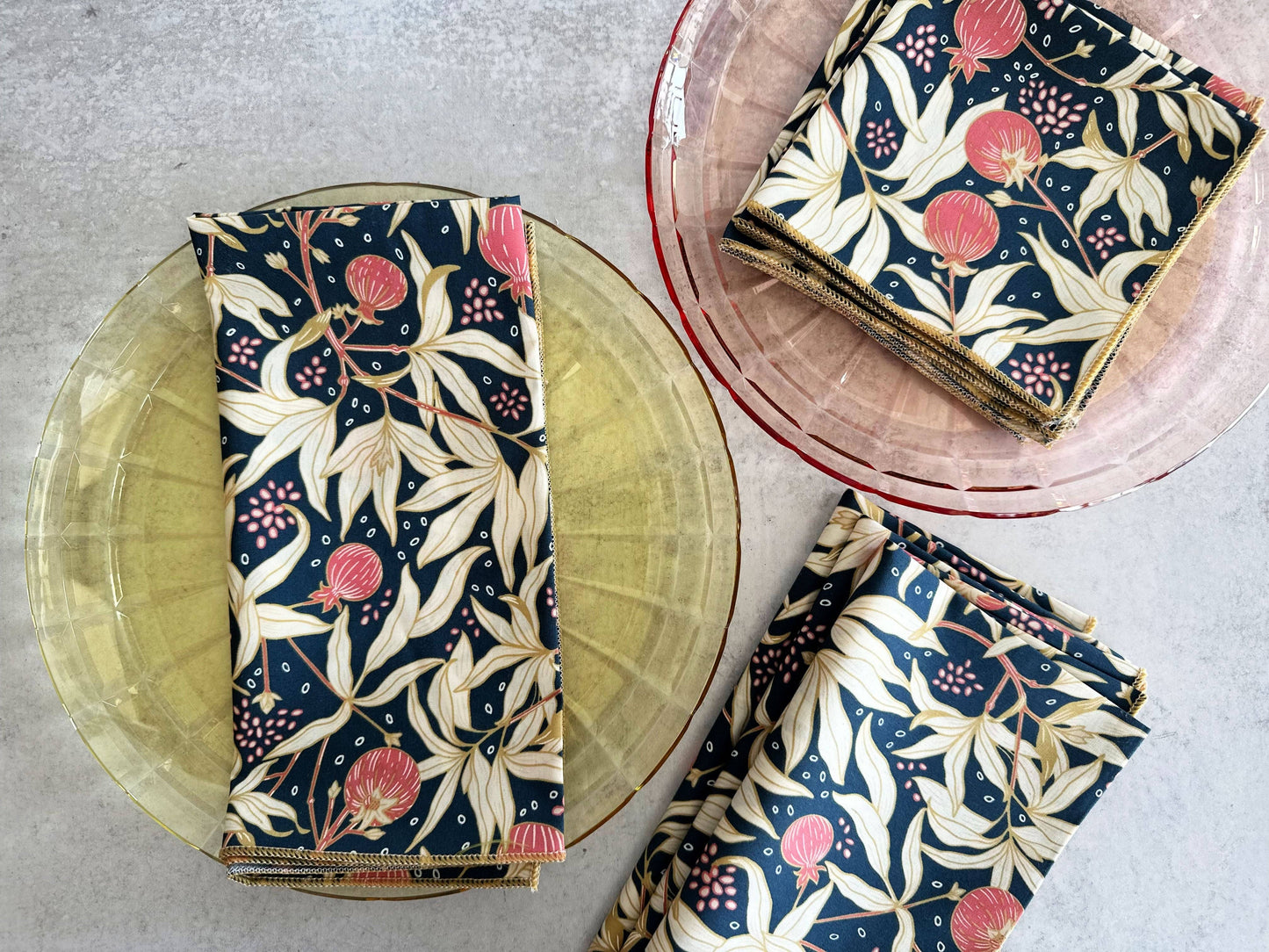 Gooseberry Cloth Napkins, set of four: Cocktail