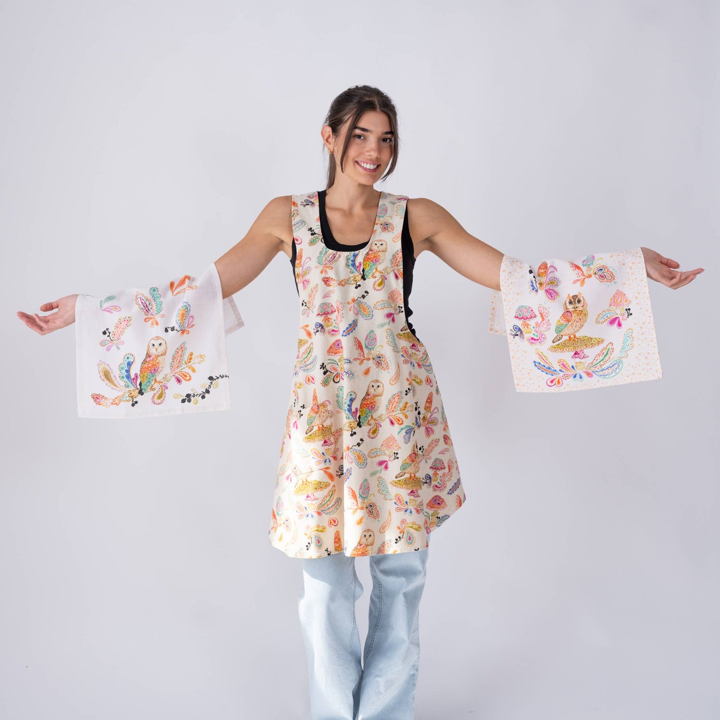 Tea Towel- Paisley Barn Owl
