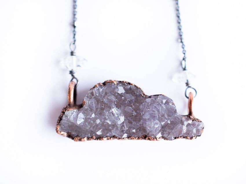 Natural Druzy Cloud Necklace