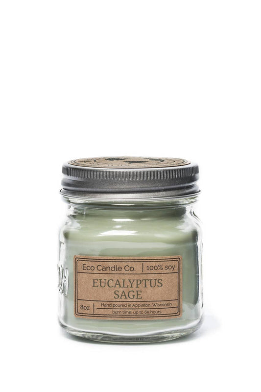 8oz mason EUCALYPTUS SAGE