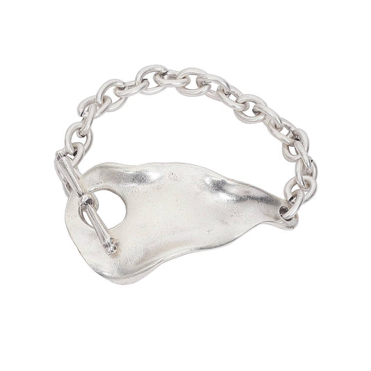 Handmade Pewter Link & Chain Bracelet - 2915