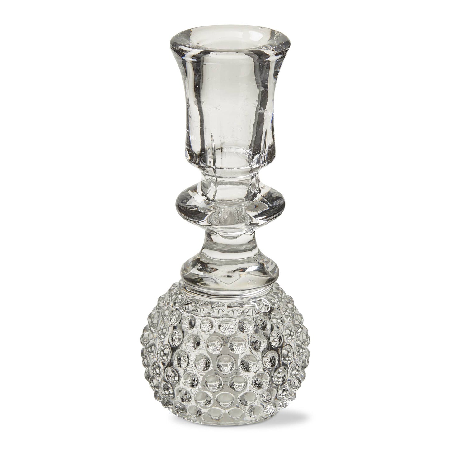 Hobnail Tealight Taper Holder Clear Glass , Christmas: Clear / Glass