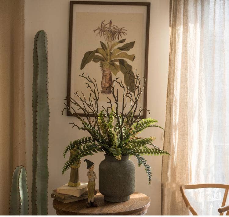 Artificial Faux Plant Big Rock Fern Stem 22" Tall: One Stem