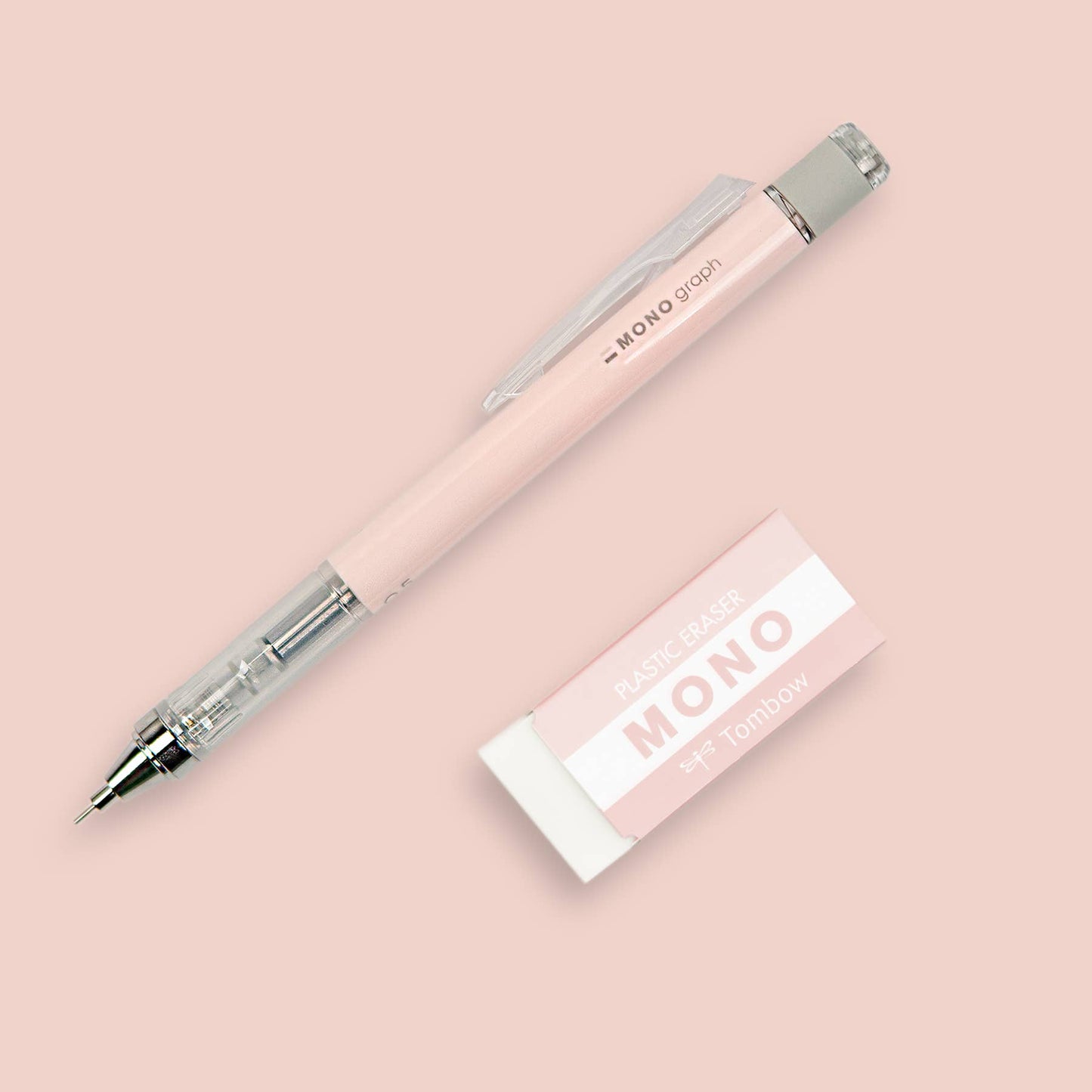 MONO Graph Mechanical Pencil + Eraser Set: Cream Yellow