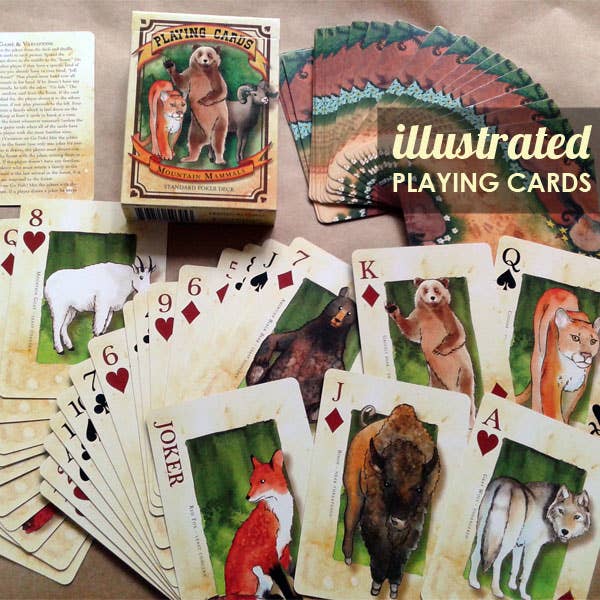 Mountain Mammals Playing Cards Poker Deck