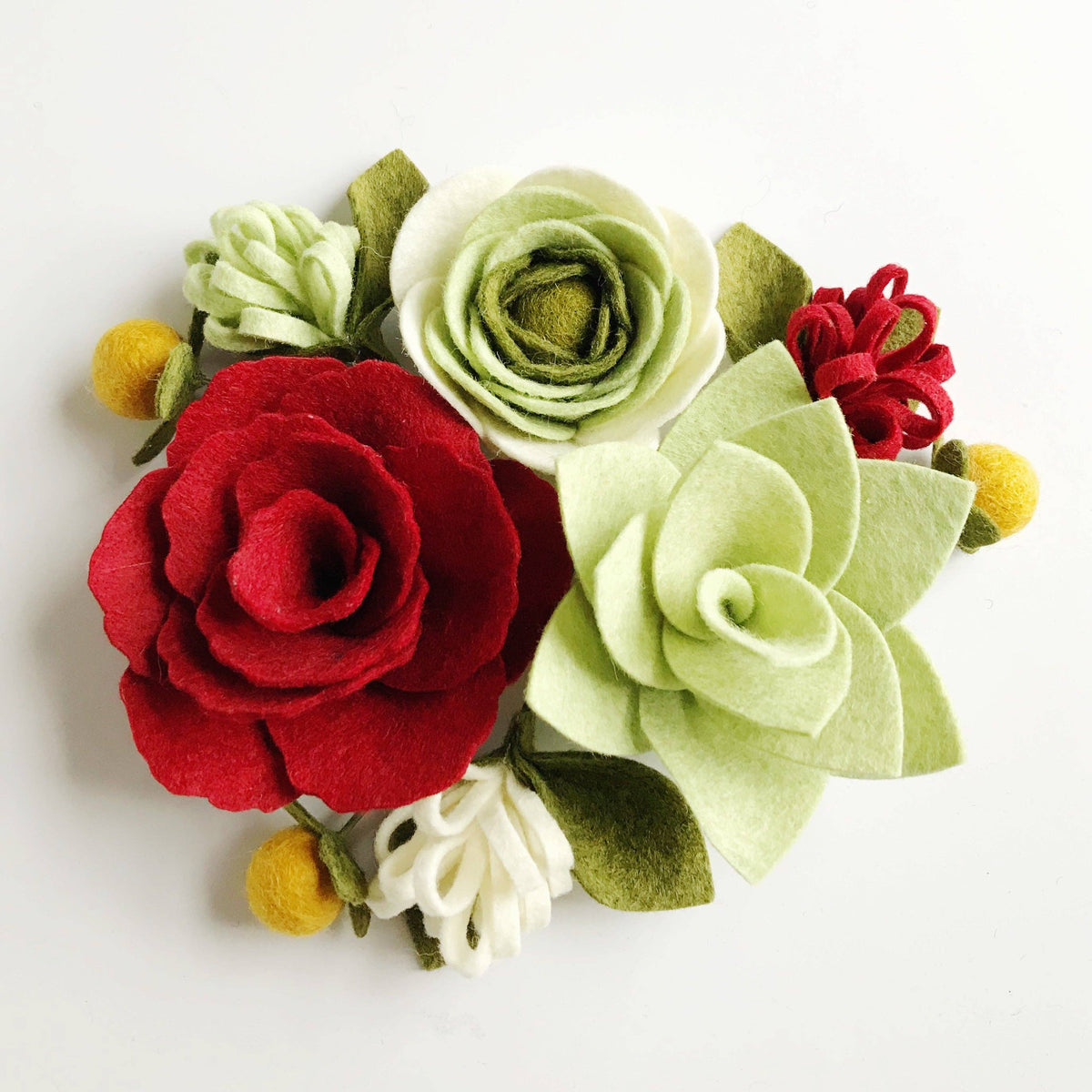 Felt Flower Floral Trio Craft Kit | Deck the Halls Collection