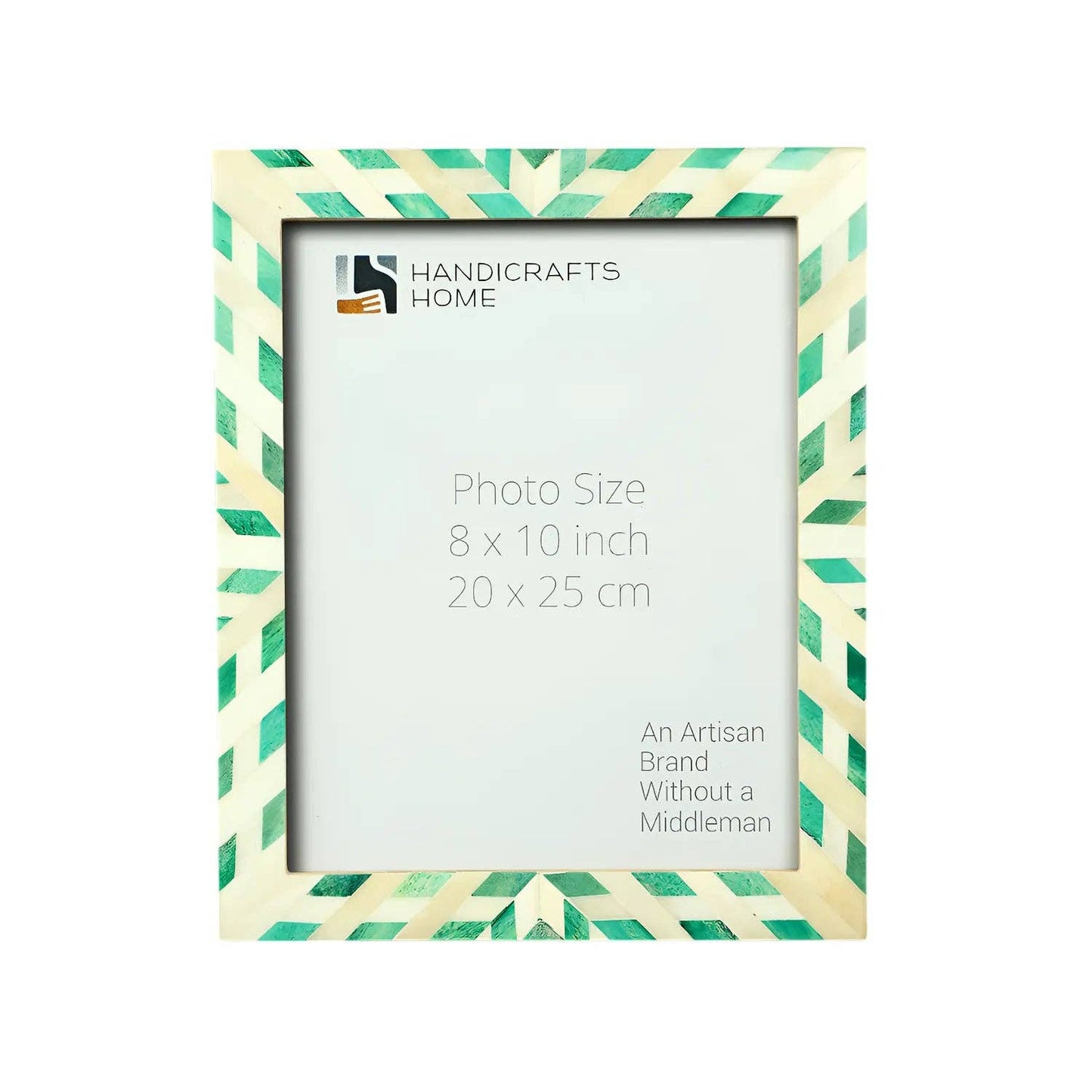 Hypno Nature Bone Inlay Green & White Picture Frame 4x6