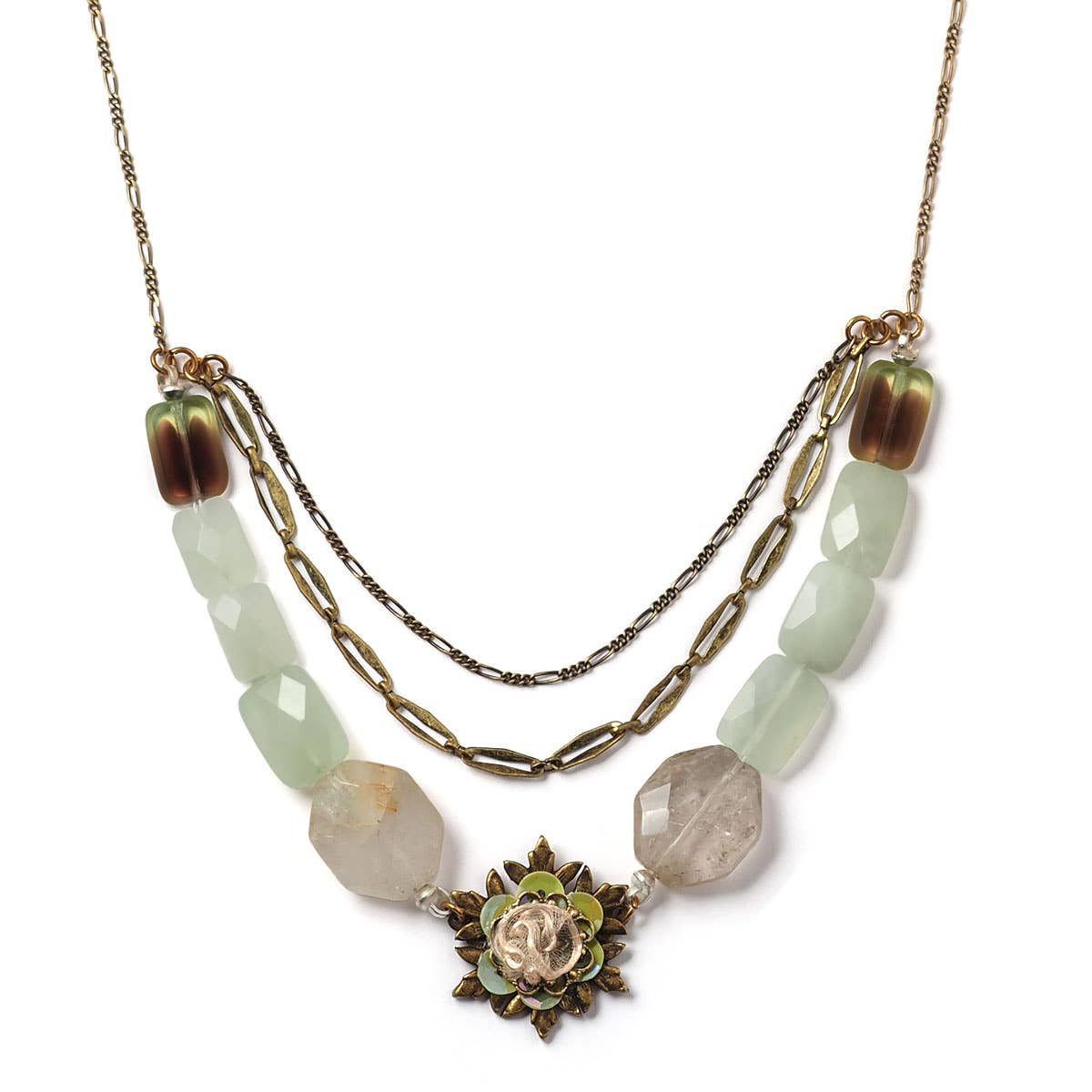 Soft Pistachio Layered Necklace