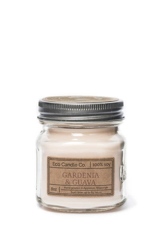 8oz mason GARDENIA & GUAVA