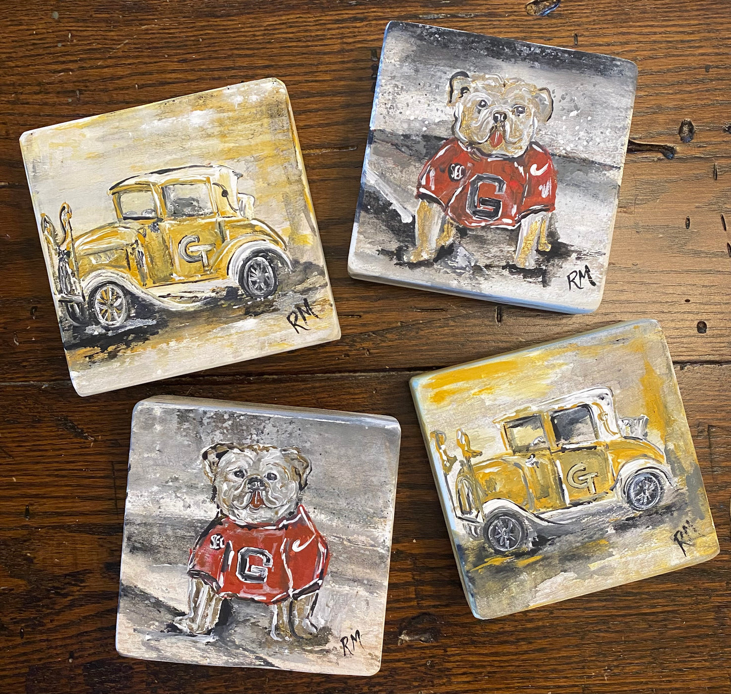 Mini Block Paintings by Rabun Martin